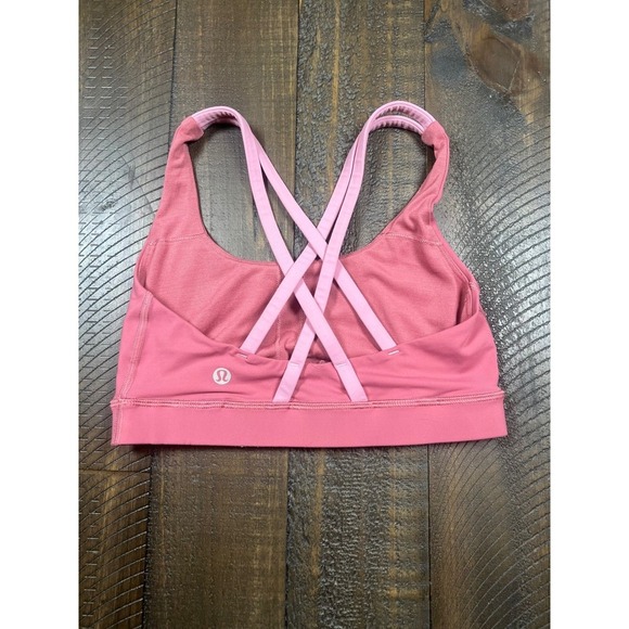 Lululemon Energy BraCherry Tint / Rose Tea, Size 4 - Picture 4 of 8
